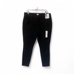 Time and True Fitted High Rise Skinny Black Jeans Sz 18 NWT